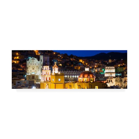 Philippe Hugonnard 'Viva Mexico 2 Guanajuato By Night' Canvas Art,8x24